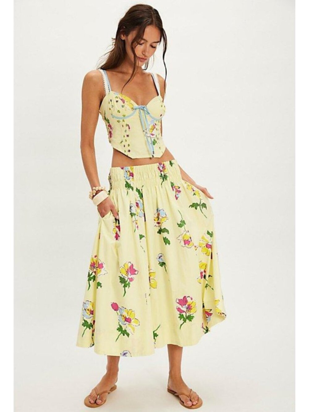 Free People Luca Set in Early Bloomer Combo